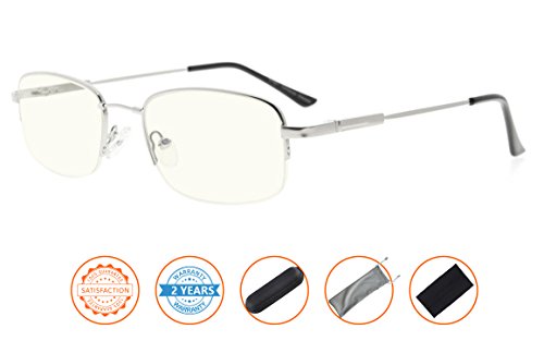 Image of CessBlu Computer Glasses Men Bendable Titanium Reading Eyeglasses Blue Light Filter