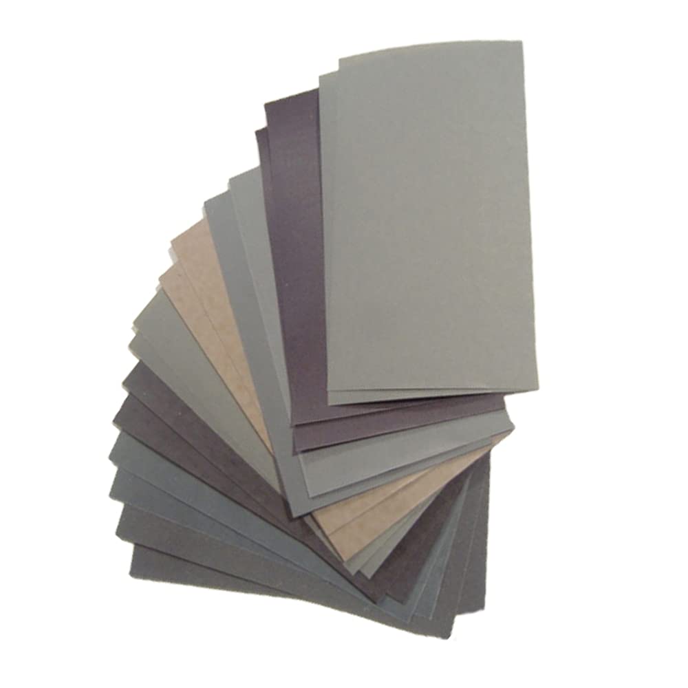 Set di carta vetrata a umido e a secco da 15 pezzi - Carta abrasiva al carburo di silicio a grana 400/600/800/1000/1200/1500/2000/2500