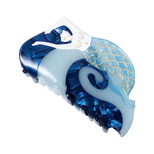 Kchies Mermaid Hair Claw Clips Blue For Women Girls Thick Fine Thin Hair Styling Accessories Large Non Slip Acetate Strong Metal Hold Jaw Barrettes Headwear Summer Holiday Gift cover