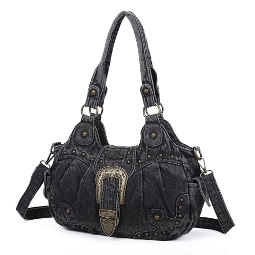 Image of Angel Kiss Hobo Bags for Women Vegan Leather Purses and Handbags Ladies Chic Shoulder Bags Crossbody Purses with Metal Studs