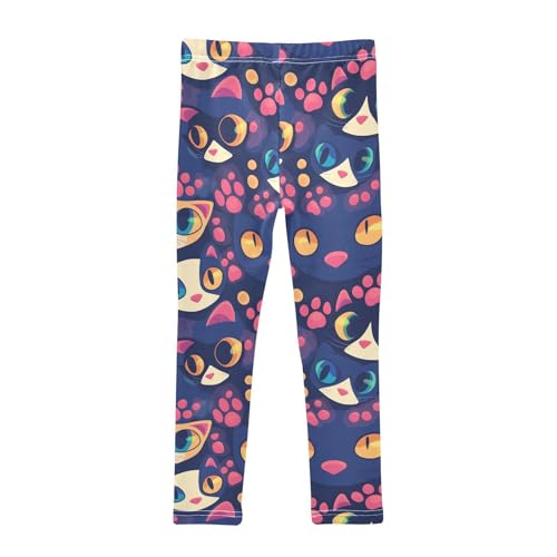 KLL Footprint Cat Fashion Toddler Girls Active Leggings Casual Full Length Lounge Pants Exercise2