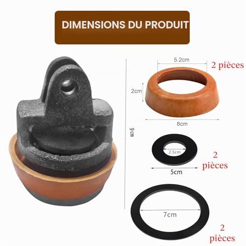 Pompes à eau et manchettes de piston joint cuir de puits - 3