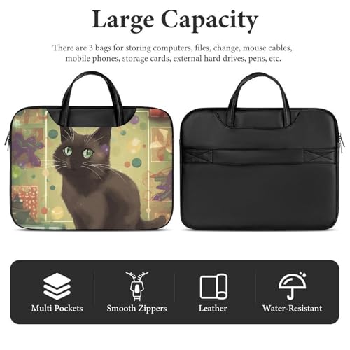 Cartoon Cat Maletín para Portátil 17 Pulgadas Impermeable miniatura 5