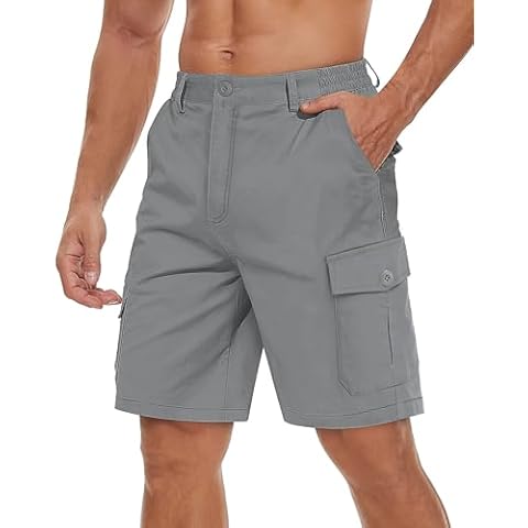 TACVASEN Casual Cotton Cargo Shorts for Men Cover