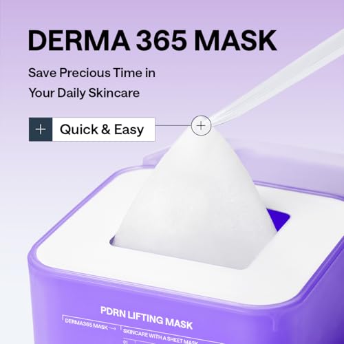 Image of MEDIHEAL Derma 365 Daily Mask [PDRN] 30 Sheets - Hyaluronic Acid for Deep Moisturization & Squalane for Restoring Skin Barrier, Korean Face Mask for Pore Care & Glow Skin