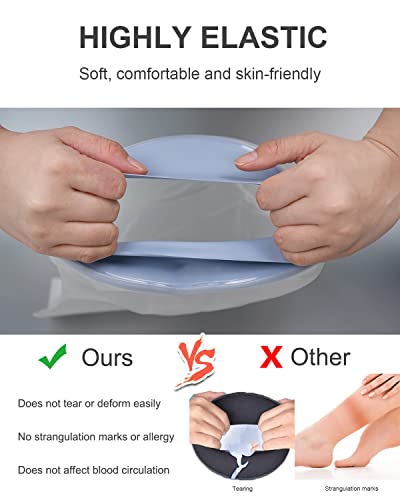CureSquad Waterproof Foot Cover for Shower, Soft Comfortable Cast Cover for Foot, Ankle Cast Covers for Shower Adult, Reusable Cast Protector, Elastic Cast Bag for Bandage, Wound Care Supplies