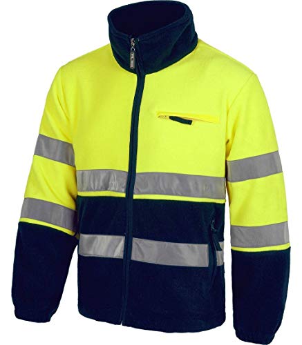 Teamwork Chaqueta Polar de Trabajo con Alta Visibilidad. Sector Industria, Mantenimiento, Limpieza…