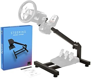 flybold Racing Wheel Stand - Steering Wheel Stand Sim Racing Stand with Shifter Compatible with Logitech G25 G27 G29 G920 g923 racing wheel Thrustmaster Ferrari XBox - Fanatec adjustable Wheel Angle and Arm length