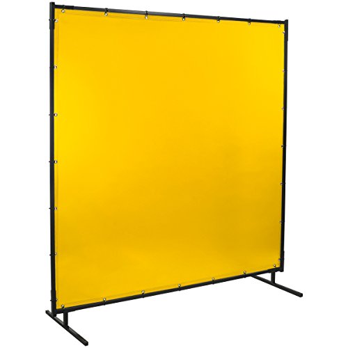 Steiner 534-6X8 Protect-O-Screen Classic Welding Screen with Flame Retardant 14 Mil Tinted Transparent Vinyl Curtain, Yellow, 6' x 8'