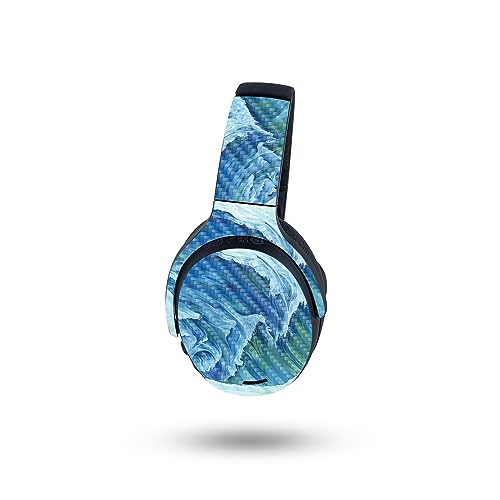 Image of MightySkins Carbon Fiber Skin Compatible with Skullcandy Crusher ANC 2 - Perfect Wave | Protective, Durable Textured Carbon Fiber Finish | Easy to Apply
