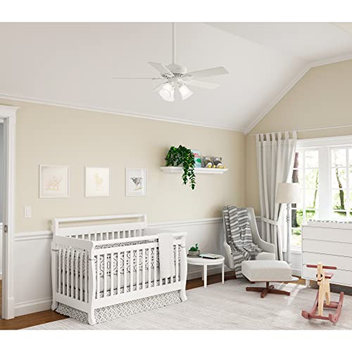 Hunter Swanson Indoor Ceiling Fan With Led Lights And Pull Chain Control, 44", Fresh White #TOP3