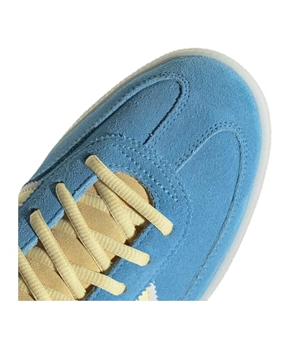 Image of adidas Handball Spezial Men's Sneakers, Semi Blue Burst /Almost Yellow /Crystal White, Size 11