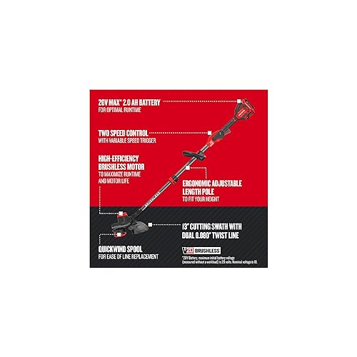 Image of CRAFTSMAN V20 WEEDWACKER Cordless String Trimmer with QUICKWIND, 4 Ah Battery, Charger, and Spool Included (CMCST920M1), Red and Black