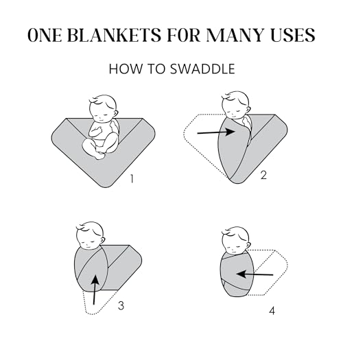 Mairmore Baby Swaddle Receiving Blankets With Matching Beanie Set Newborn Nursery Swaddle Wrap For Baby Girls And Boys thumb #3