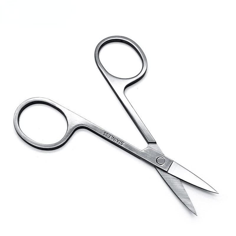 Tijeras artesanales Tijeras profesionales for uñas Manicura for uñas Ceja Nariz Pestañas Tijeras for cutículas Pedicura curvada Herramientas de maquillaje Tijeras