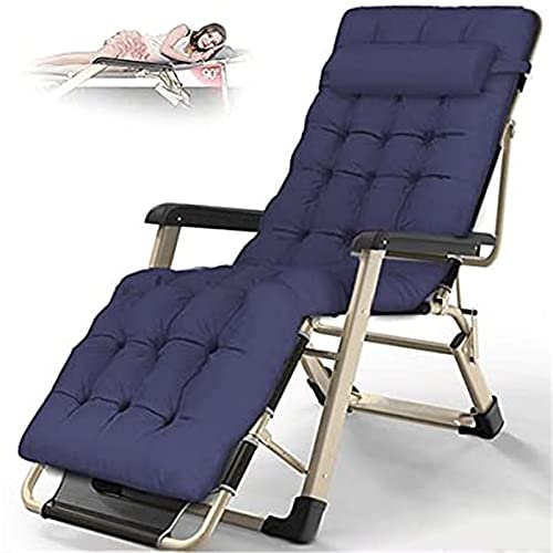 Chaise allongée réglable avec coussin coton et structure robuste