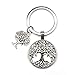XIAOXINGXING Porte-clés en forme d'arbre de vie avec pendentif cabochon en verre - Cadeau pour homme - Couleur : 5 - Taille : 1