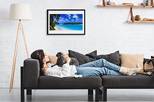 Image photo affiche avec cadre mer 60x40 cm pour mur vide