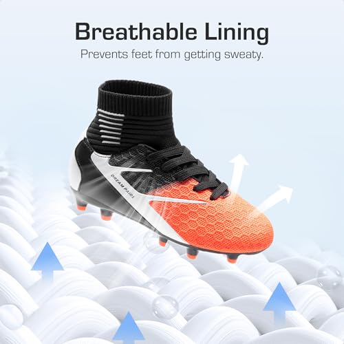 Image of DREAM PAIRS Boys Girls Soccer Football Cleats Shoes(Toddler /Little Kid /Big Kid)