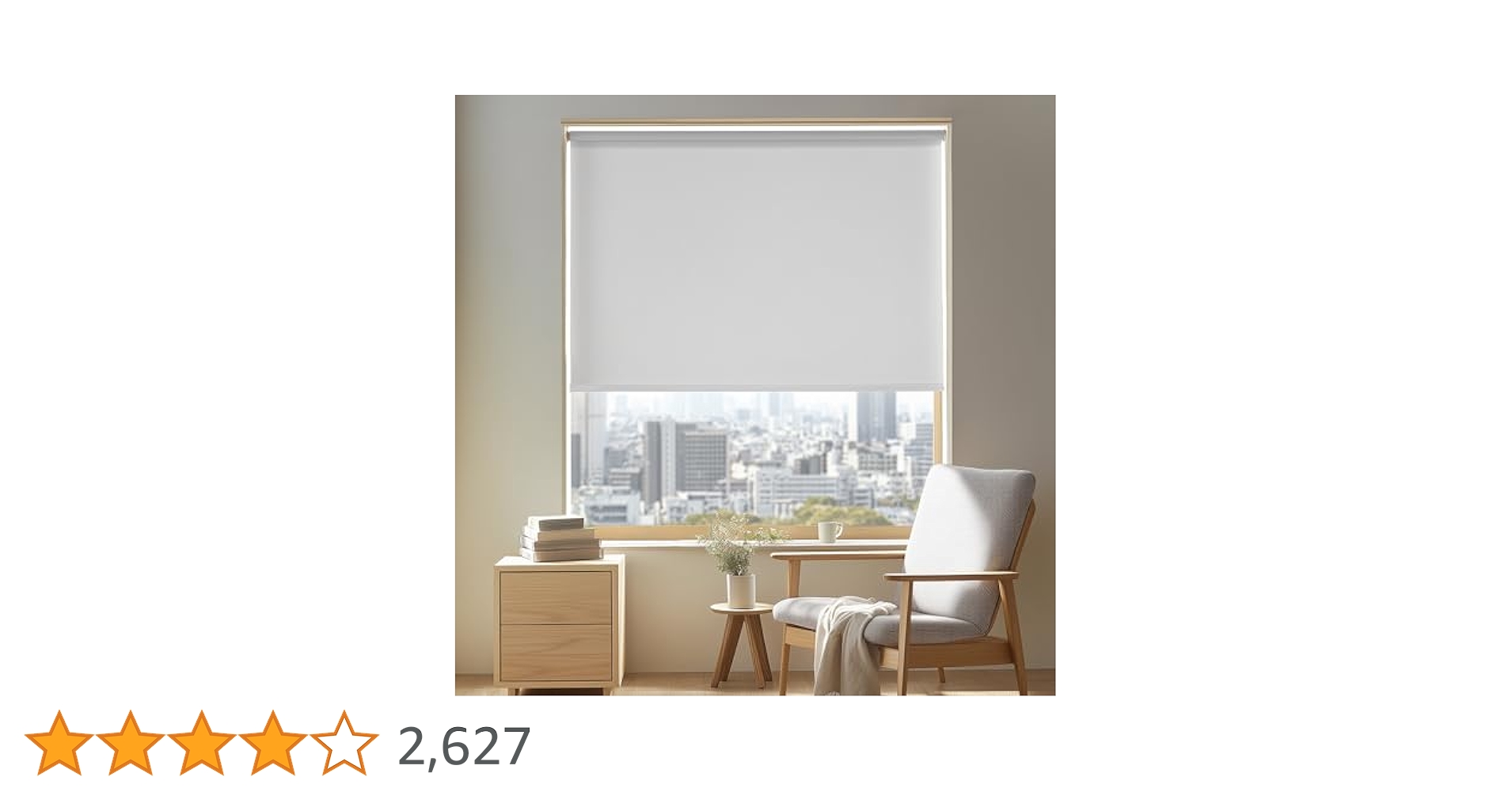 【Masa】Deconovoロールスクリーン 120×220cm ホワイト Deconovo ロールスクリーン 幅120cm 丈220cm ホワイト チェーン