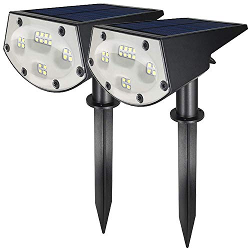 Wbm Smart Solar Spot Lights Outdoor,Ip65 Waterproof 20 Leds Solar Landscape Spotlights, Solar Powered Wall Lights Best For Gift | 2Pcs | Black (Pack Of 1) #TOP3