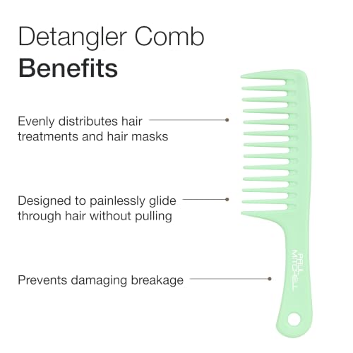 Image of Paul Mitchell Detangler Comb, Wide Tooth Comb Detangles Wet or Dry Hair