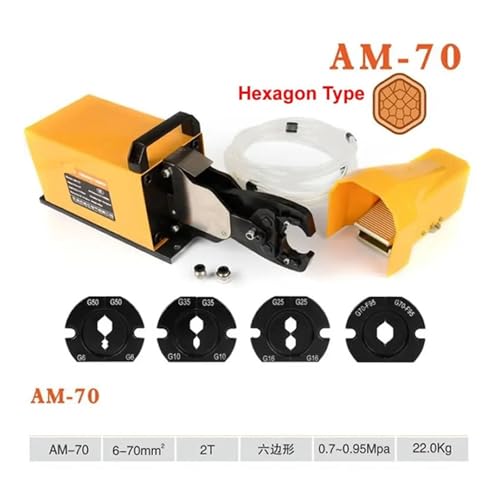 Herramienta de crimpado neumática resistente para terminales de cable no aislados, ideal para aplicaciones industriales y eléctricas