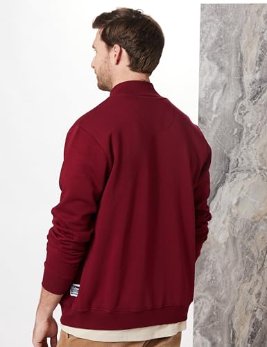 Image of Amazon Brand - Symbol Men Cotton Blend High Neck Fleece Sweatshirt