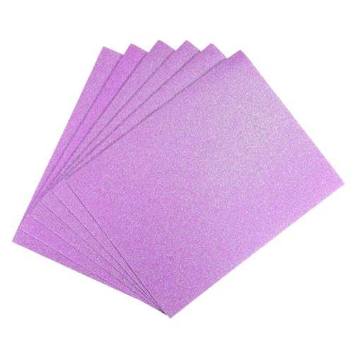 MECCANIXITY EVA Foam Sheets Glitter Light Purple 10.8 Inch x 8.5 Inch 2mm Thick Crafts Foam Sheets for Costumes, Arts and Crafts Projects Pack of 10