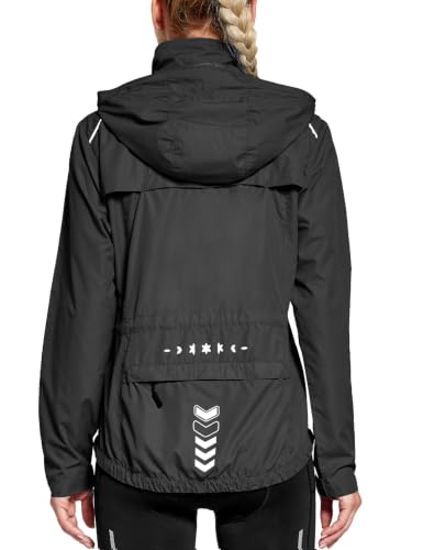 FitsT4 Sports Women's Cycling Running Jackets Lightweight Windproof Bike Windbreaker Reflective with...