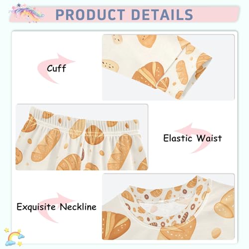 senya Various Types Of Bread Pajamas Set Long Sleeve Soft Cotton Sleepwear 2 Piece4