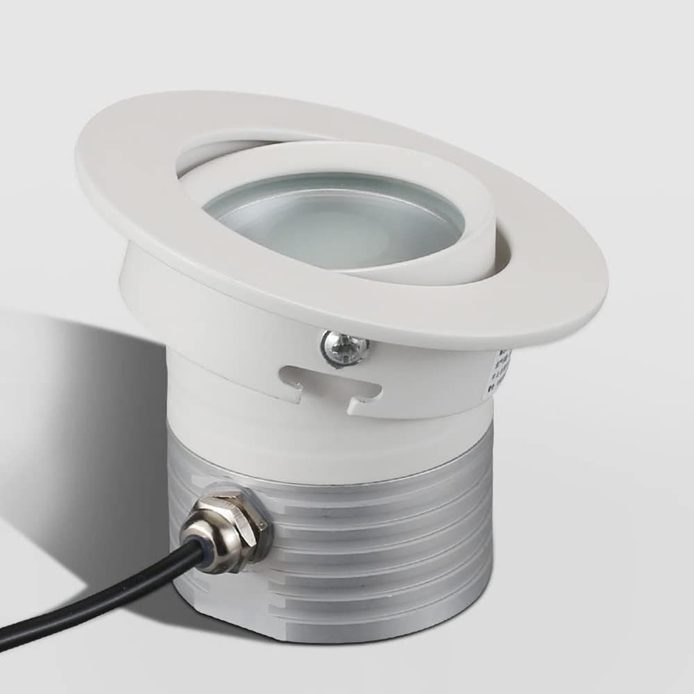 Faretto LED da Incasso Impermeabile IP65 per Doccia da Bagno, Lampada da Incasso Rotonda da 3 W, faretto da Esterno Bianco Caldo AC110V-240V 3000K