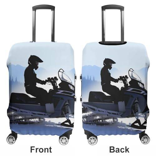 Snowmobile Luggage Cover, Washable Elastic Suitcase Cover Protector Fit 18-32 Inch Luggage3