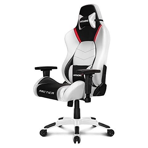 AKRacing Masters Series Premium Gaming Chair with High Backrest, Recliner, Swivel, Tilt, 4D Armrests, Rocker and Seat Height Adjustment Mechanisms with 5/10 warranty - Arctica Cover