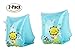 Produktbild Aufblasbare Arm Bands , Chickwin 2PCS Cute Animal Pattern aufblasbare Schwimmen Ärmel Hilfe Babys Kinder Schwimmen Lernen Sicherheit Air Sleeve Ring Arm Band für Swimmingpool oder Beach Aktivitäten (Blau)