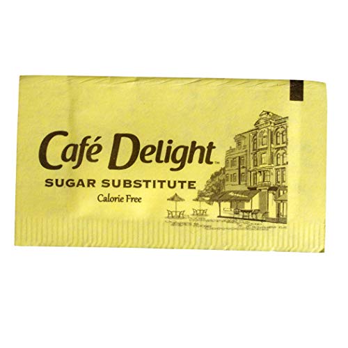 CafÃ© Delight Zero Calorie Sweetener Packets with Sucralose, Sugar Substitute, Sugar Alternative, Yellow Sweetener Packets, 2,000 Packets