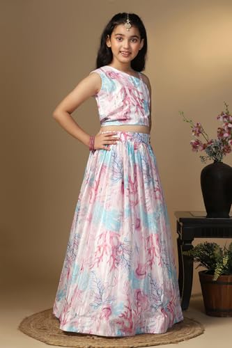 Image of Fashion Dream Girl's Georgette Readymade Lehenga Choli Set|lehenga for kids|kids lehenga