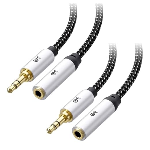 Cable Matters 2-Pack Headphone Extension Cable 10 ft (3.5mm Extension Cable/Aux Extension Cable, Aux Cord Extension) in Black - 10 Feet