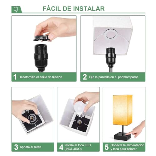 Consejos para Comprar Lamparas de mesa los 5 mejores. 18 lamparas de mesa marca DASKING (3)