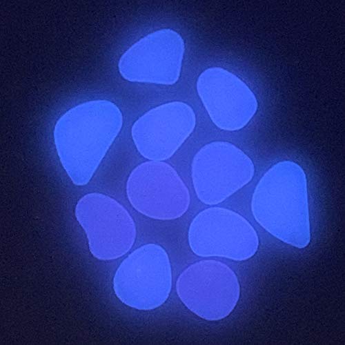 Qttlli 100Pcs Glow Pebbles Glow In The Dark Decorative Stones Rocks For Garden Path Walkway Yard Fish Tank, Light Purple #TOP5
