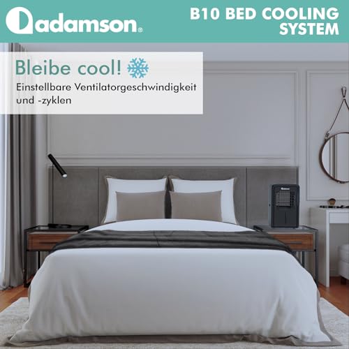 Adamson B10 kühlende Matratzenauflage – Twin 190x100 cm – 100% Baumwolle – Kühlmatte Bett für ruhigen, erholsamen Schlaf – Ideal für heiße Schläfer – Energiesparendes Design