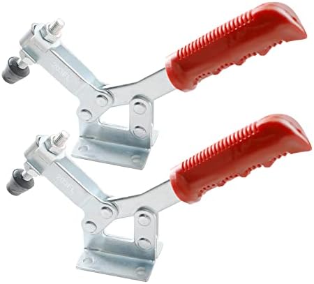 Ohamtes 2PCS Carbon Steel Type 203FL, 225KG 500 lbs Holding Force, quick clamping tool, Hand Toggle Lock Clamp, Horizontal Quick Clamp, Tooling Clamp