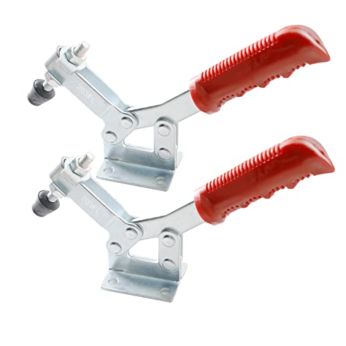 Ohamtes 2PCS Carbon Steel Type 203FL, 500 lbs Holding Force, Quick Release Tool, Hand Toggle Lock Clamp