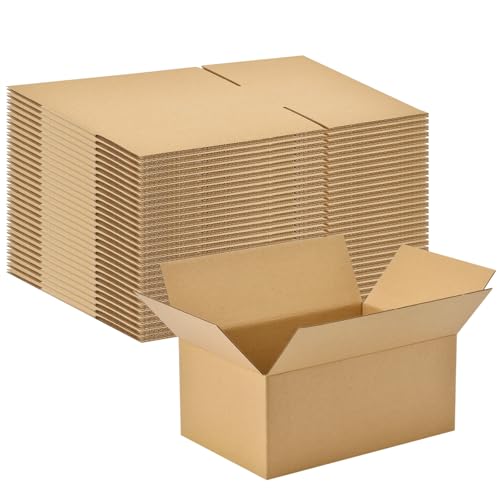 EZALFTIN 30 Pack 9x6x4 inches Small Shipping Boxes Brown Corrugated Cardboard Boxes for Packing, Mailing, Moving, Business