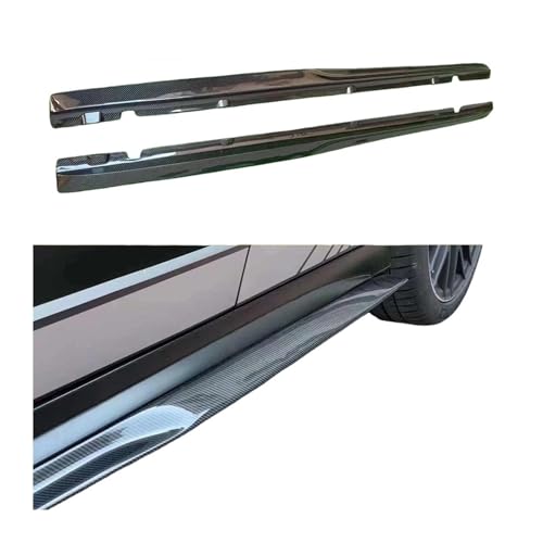 Compatible For Mercedes Benz C-Class W205 C43 C63 Carbon Fiber Side Skirt Side Bumper Splitters Side Skirts Cupwings Side Panel Body Kit(Carbon Fiber)