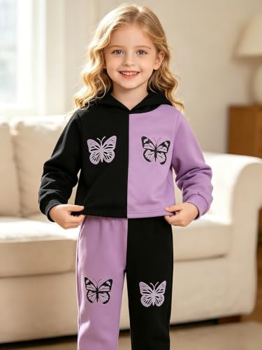 Image of Kid Toddler Girl Clothes - Tie Dye Hoodie Sweatshirt Girl Outfits Pullover Jogger Hooded Sweatpant Set