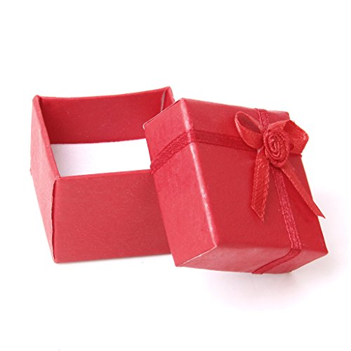 24 X Quadrato Rosso Box Caso Anello Gioielli