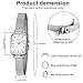 SOCICO Wrist Watches for Women Luxury Ladies Quartz Rectangle Wrist Watches with Stainless Steel Strap, Womens Casual Fashion Dainty Watch (Sliver)