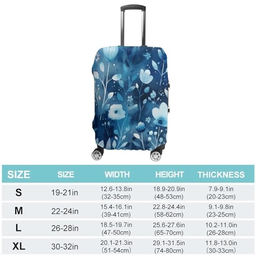 Travel Luggage Cover Suitcase Protector Pretty Flowers Elastic Washable Suitcase Cover Anti-scratch Spandex Baggage Covers Fits 18-32 Inch Luggage, style-12