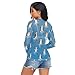 Cartoon Winter Penguin See Through Tops for Women Mesh Sheer Tops Long Sleeve Women Blouse Zipper Handle Swimming Pool Beach Camping Size XXL